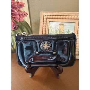 Marc Jacobs Black Patent Leather Wristlet Clutch